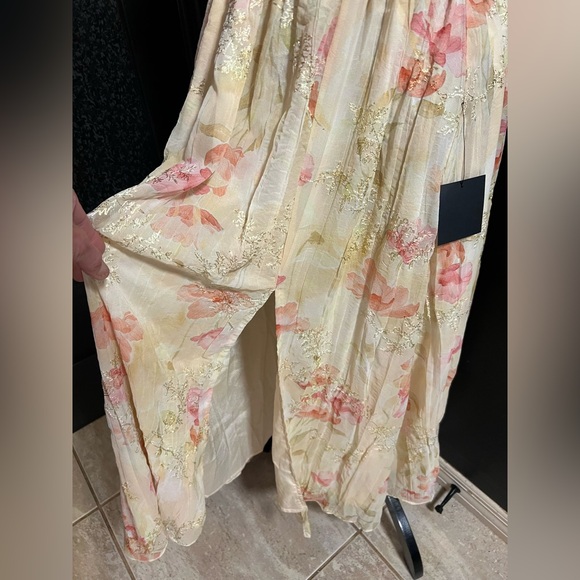 💓Lulus Make Me Blush Peach Floral Print Tiered Maxi Dress.💞SZ XL- NWT - Picture 12 of 16